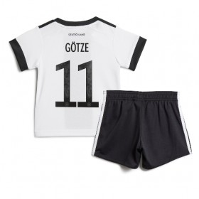 Tyskland Mario Gotze #11 Hemmakläder Barn VM 2022 Kortärmad (+ Korta byxor)